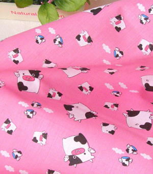 면혼방(T/C)-젖소 #핑크