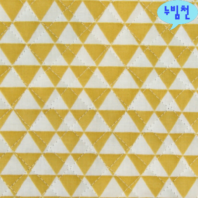 면혼방 누빔천 삼각형2(노랑)-2995